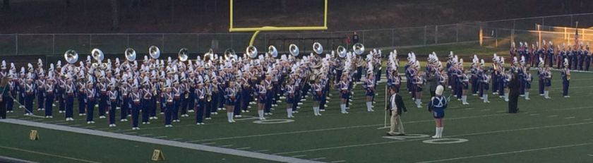 HHS Band prepares to take the field, October 19, 2013
